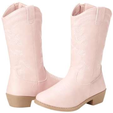 KENSIE GIRL Toddler Girls' Cowboy Boots - Stylish & Durable