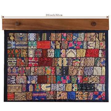 Tapestry Hangers for Walls, Wooden Quilt Hanger for Wall for Display, Rustic Quilt Rack for Tapestri...