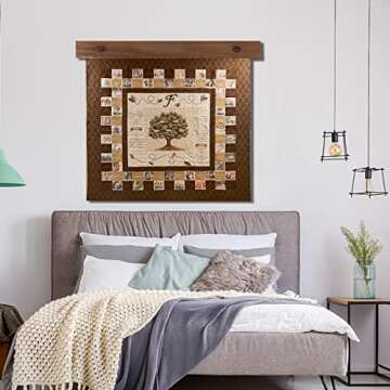 Tapestry Hangers for Walls, Wooden Quilt Hanger for Wall for Display, Rustic Quilt Rack for Tapestries, Quilts, Rugs (24'')