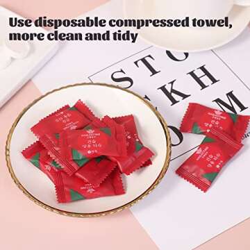 100 Pcs Mini Compressed Towels, Disposable Face Compressed Towel, Compressed Hand Wipe, Camping towel, Portable Compressed Coin Tissue for Travel/Home/Outdoor Activities (Individual packaging)