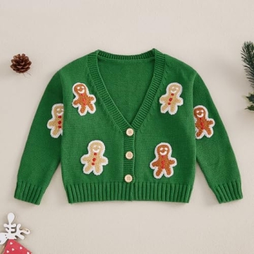Adorable Toddler Christmas Knit Sweater for Girls