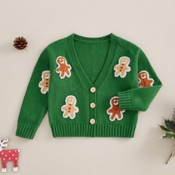 Adorable Toddler Christmas Knit Sweater for Girls
