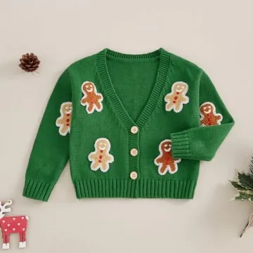 Adorable Toddler Christmas Knit Sweater for Girls