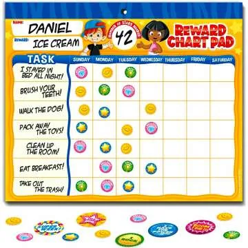 Behavior Reward Chart System for Kids - 26 Chore Charts