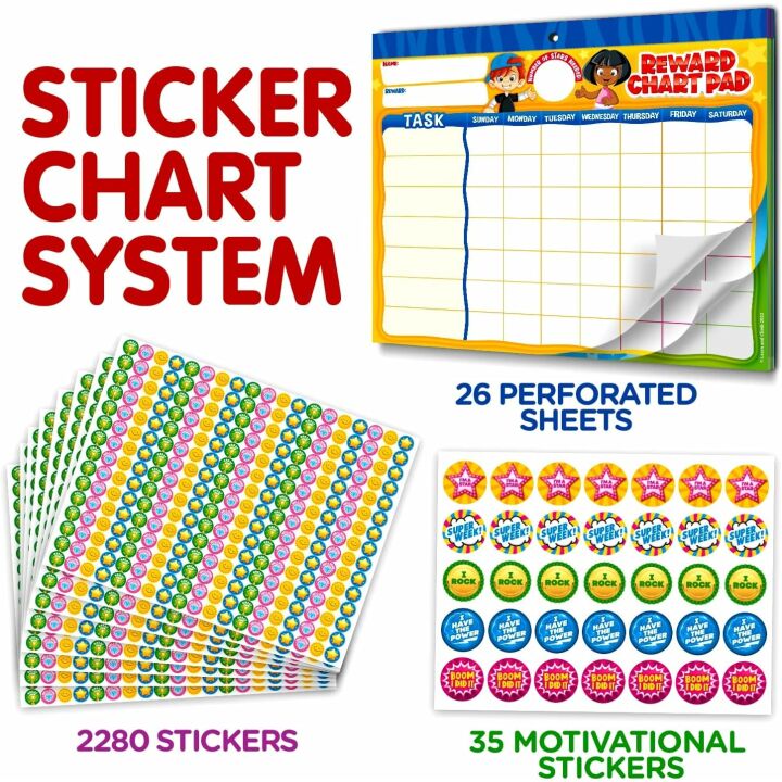 Behavior Reward Chart System for Kids - 26 Chore Charts