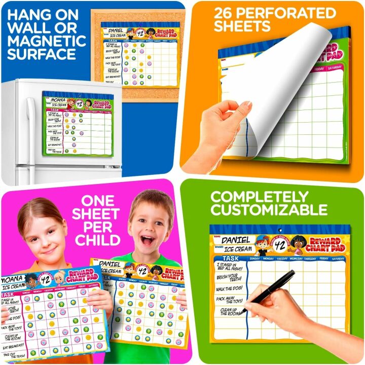 Behavior Reward Chart System for Kids - 26 Chore Charts