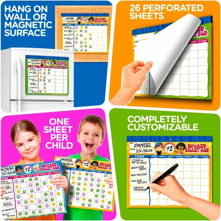 Behavior Reward Chart System for Kids - 26 Chore Charts