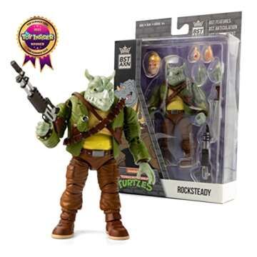 Loyal Subjects BST AXN Rocksteady 5" TMNT Action Figure