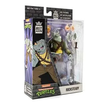 Loyal Subjects BST AXN Rocksteady 5" TMNT Action Figure