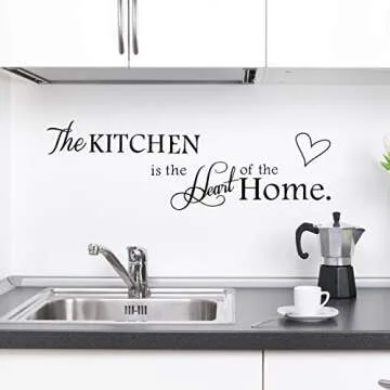 Rotumaty 'The Kitchen' Quote Wall Stickers Kitchen & Dining Room Wall Decal Vinyl Home Décor (Size ...