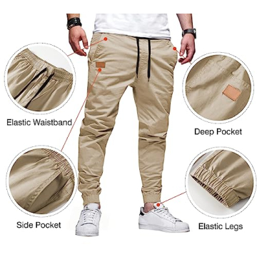 JMIERR Casual Joggers for Men - Comfortable & Stylish