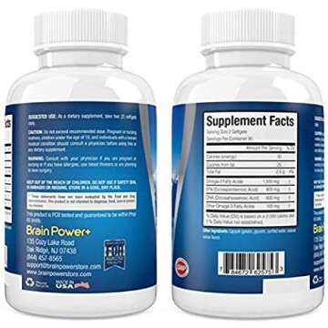 Brain Power Plus | NIACIN(B3) - B3 Niacin Supplements | Niacin (Vitamin B3) - 1000 mg | 180 Count