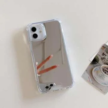 KEXAAR Designed for iPhone 11 Case Mirror Case with [Four Corner Guard Shockproof] Hard Mirror Back Soft Bumper Slim Protective Cover Girls Woman Makeup Touch up and Back Camera Selfies(Mirror 11)