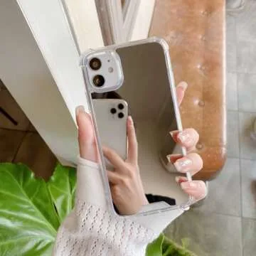 KEXAAR Designed for iPhone 11 Case Mirror Case with [Four Corner Guard Shockproof] Hard Mirror Back Soft Bumper Slim Protective Cover Girls Woman Makeup Touch up and Back Camera Selfies(Mirror 11)