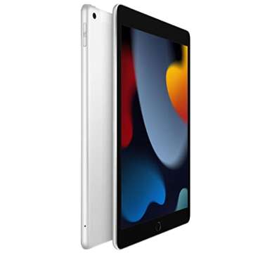 Apple iPad (9th Generation): with A13 Bionic chip, 10.2-inch Retina Display, 256GB, Wi-Fi + 4G LTE Cellular, 12MP front/8MP Back Camera, Touch ID, All-Day Battery Life – Silver