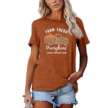 Farm Fresh Pumpkins T-Shirt for Women in Soft Cotton Blend