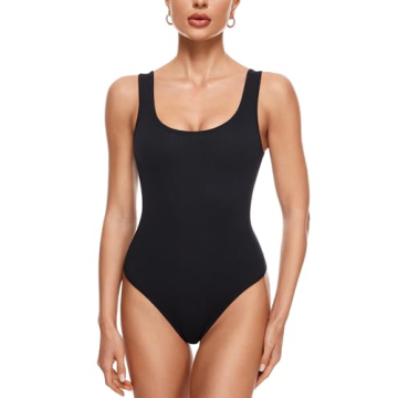 INLYRIC Women's Scoop Square Neck Sleeveless Bodysuit for All Occasions