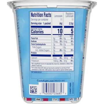 Crystal Light Lemonade, Cherry Pomengrate, Raspberry Lemonade & Wild Strawberry Powdered Drink Mix V...