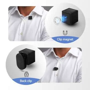 Yungrain Wireless Lavalier Microphone for iPhone, Wireless Clip On Microphone,Wireless Lapel Mic for Android/PC/Laptop/iMac, HI-FI Sound Quality for Tiktok, YouTube, Video Recording, Zoom, Type-C