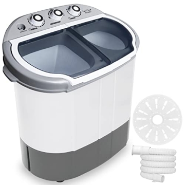 Pure Clean Compact Home Washer & Dryer - Portable Mini Washing Machine, 11lbs Capacity, Easy to Use ...