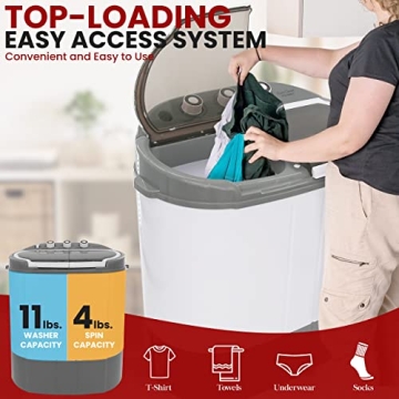 Pure Clean Mini Washer & Dryer Combo, Portable & Efficient