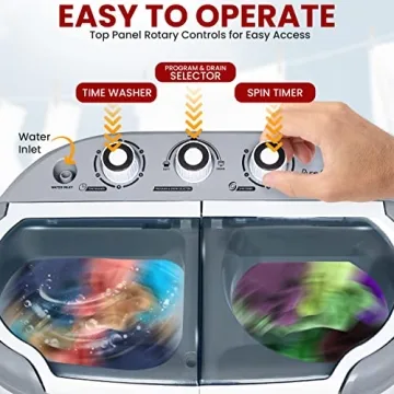 Pure Clean Mini Washer & Dryer Combo, Portable & Efficient