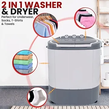 Pure Clean Mini Washer & Dryer Combo, Portable & Efficient