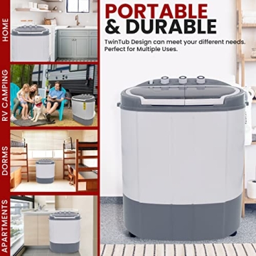 Pure Clean Mini Washer & Dryer Combo, Portable & Efficient