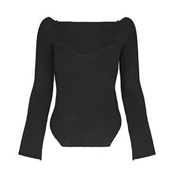 Stylish Women's Sweater Top with Sweetheart Neckline