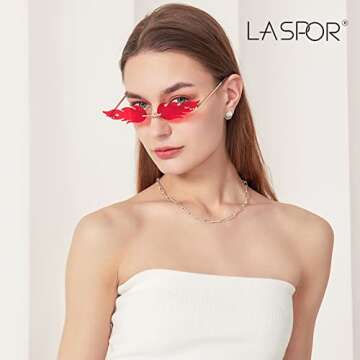 Stylish LASPOR Fire Flame Sunglasses for Everyone