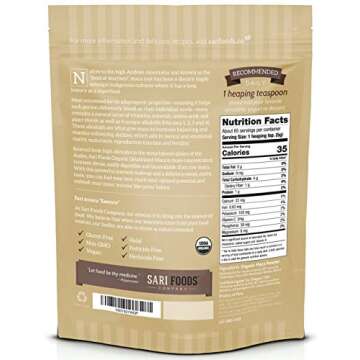 Organic Gelatinized Maca Powder (15 Ounce): Natural Plant Based, High Altitude Superfood, Vegan, Sup...