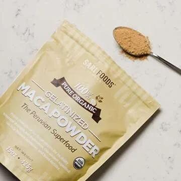 Organic Gelatinized Maca Powder (15 Ounce): Natural Plant Based, High Altitude Superfood, Vegan, Supports Energy and Vitality