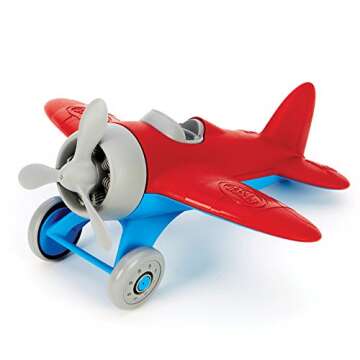 Green Toys Airplane - BPA Free, Phthalates Free, Red Aero Plane for Improving Aeronautical Knowledge...