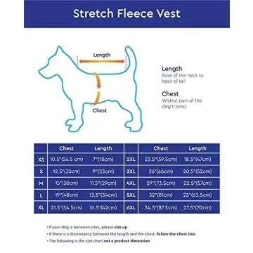 Gooby Stretch Fleece Vest Dog Sweater - Warm Pullover Fleece Dog Jacket - Winter Dog Clothes for Sma...
