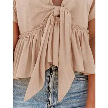 Stylish Women's Tie Front Crop Top for All Occasions