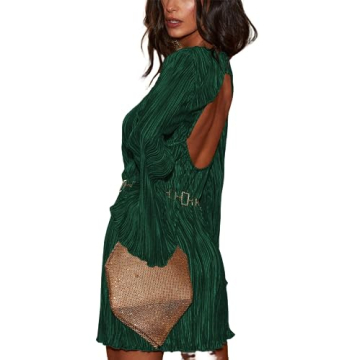 Yanfoam Stylish Backless Mini Dress for Women