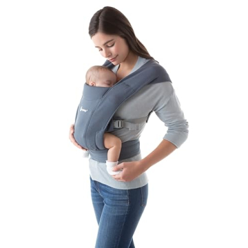 Ergobaby Embrace Cozy Newborn Baby Wrap Carrier - Soft, Easy to Use & Breathable, Oxford Blue