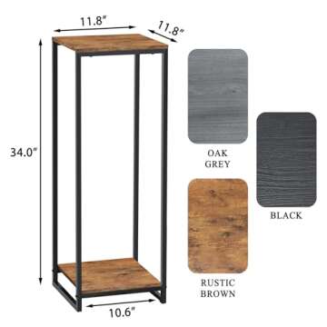 JEPRECO 34" Tall Plant Stand Indoor, 2-Tier Modern Plant Shelf, Corner Flower Pot Holder Organizer f...