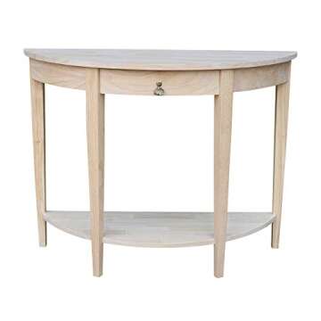 Stylish IC International Concepts Half Moon Console Table