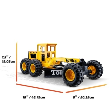 Tonka Steel Classics Road Grader - Durable Toy for Kids