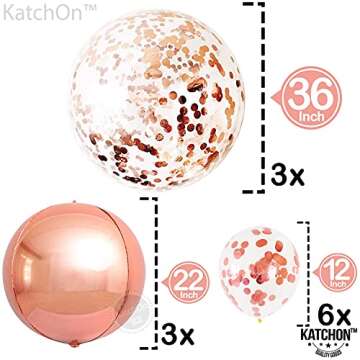 Jumbo 36 Inch Rose Gold Balloons for All Occasions