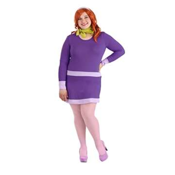 Scooby Doo Daphne Costume for Women, Scooby-Doo Character Purple Dress Outfit for Cosplay & Halloween X-Large