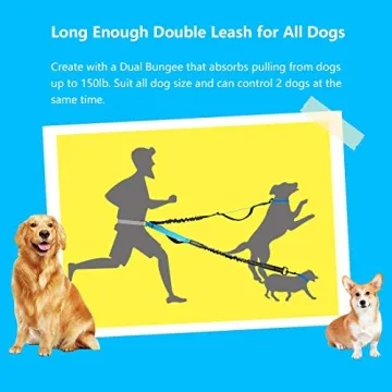 UPPETLY Adjustable Hands Free Dog Leash for Active Owners