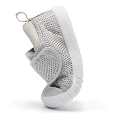 MORENDL Baby Sneakers Boys Girls First Walkers Shoes Lightweight Mesh Breathable Non-Slip Infant Shoes 6 9 12 15 18 24 Months Grey