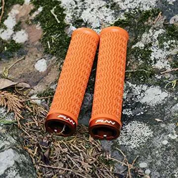 Funn Holeshot Mountain Bike Grips with Single Lock On Clamp, Lightweight and Ergonomic Bike Handle G...