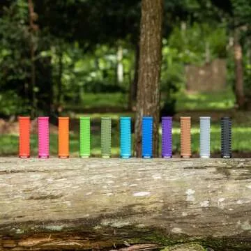 Funn Holeshot Mountain Bike Grips with Single Lock On Clamp, Lightweight and Ergonomic Bike Handle Grips with 22 mm Inner Diameter, Hardened End Bicycle Handlebar Grips for MTB/BMX (Orange)