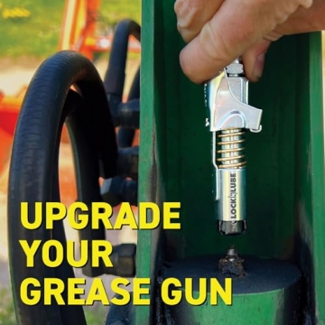 LockNLube Grease Coupler locks on. Easy greasing tool.