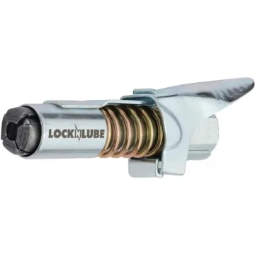 LockNLube Grease Coupler locks on. Easy greasing tool.