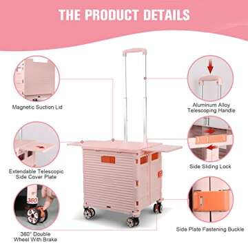 FELICON SELORSS Folding Utility Cart with 360° Wheels