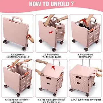 FELICON SELORSS Folding Utility Cart with 360° Wheels